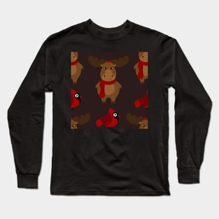 Moose and Cardinal Long Sleeve T-Shirt